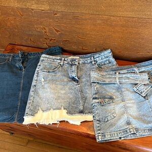 Various Jean skirts.  Like new.  All three for $15